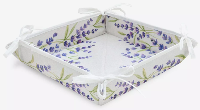 Provencal "coated" bread basket (Bonnieux. white)